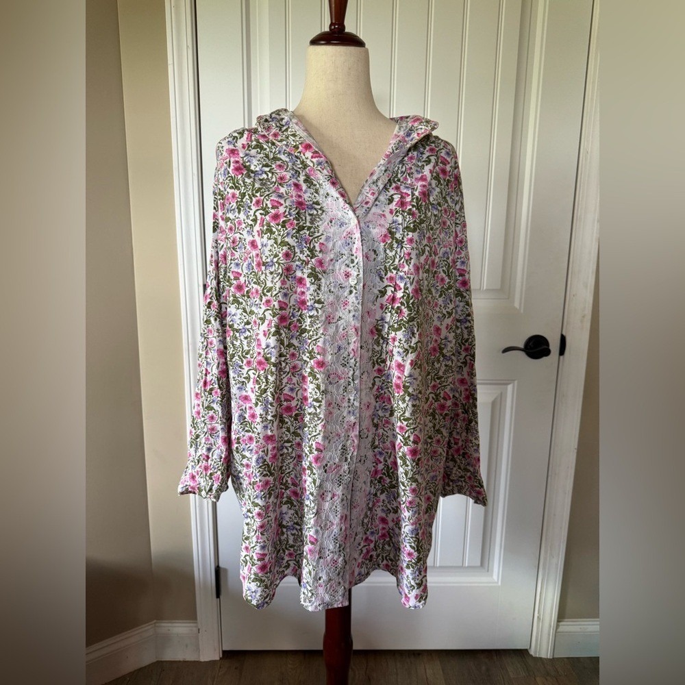 Victorias Secret Floral Cottagecore Nightgown Sleepshirt M L